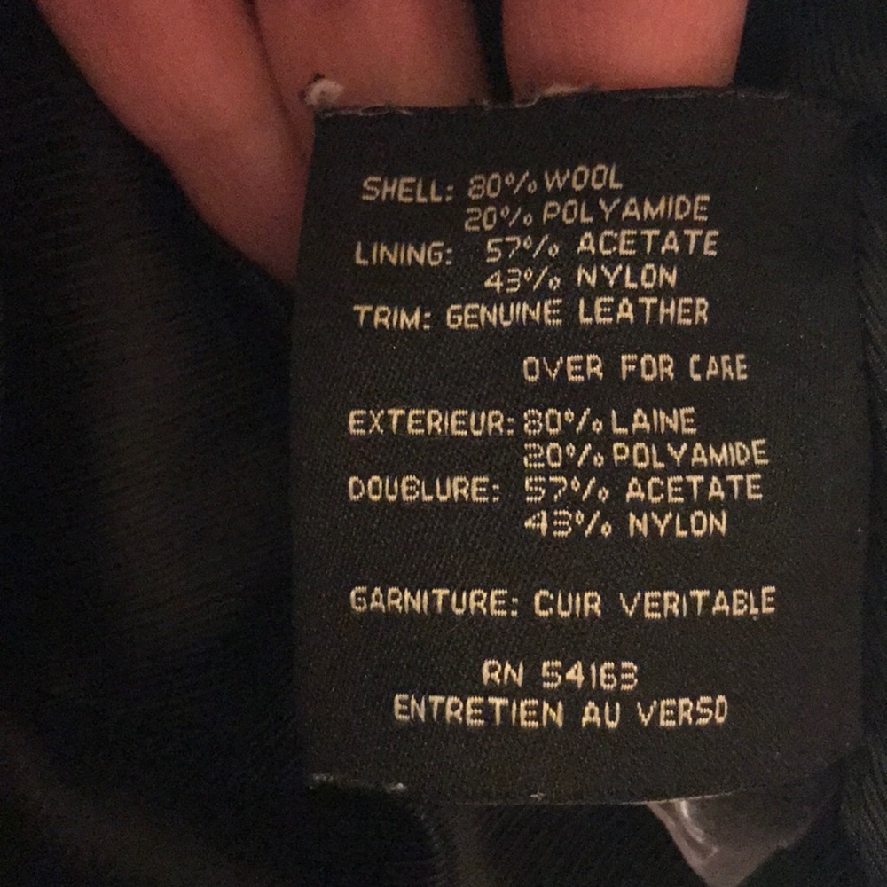 Wool leather trim coat - Picture 8 of 8
